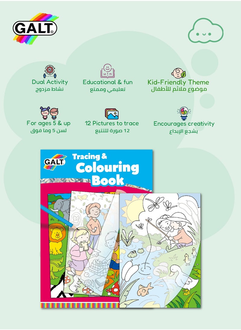 Galt Toys - Tracing & Colouring Book | Fun & Educational Activity | 12 Traceable Images | Stimulates Creativity | For Kids 5 & Up | Ideal for Early Learning | Dimensions: 21 x 29.7 cm - Image 1