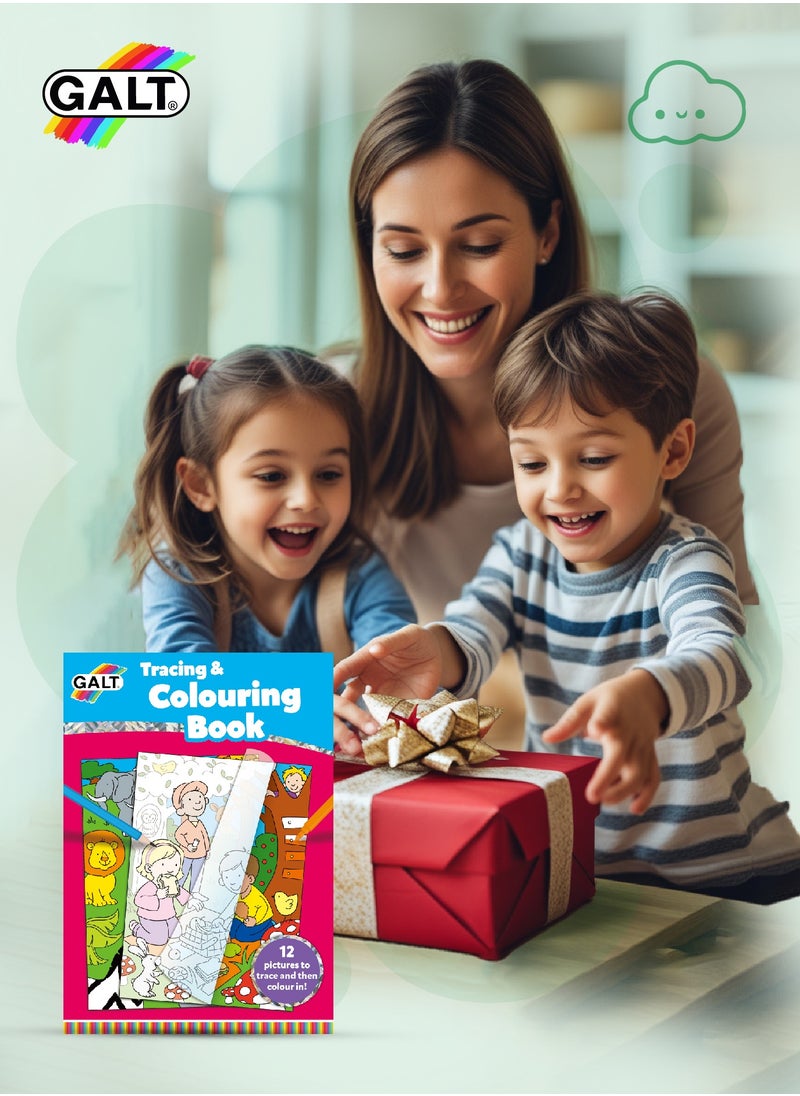 Galt Toys - Tracing & Colouring Book | Fun & Educational Activity | 12 Traceable Images | Stimulates Creativity | For Kids 5 & Up | Ideal for Early Learning | Dimensions: 21 x 29.7 cm - Image 1