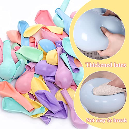 TOYXE Pastel Balloons 100 Pcs For Party Decorations Birthday Baby Shower Welcome Baby | Light Color Multi Shade Macron Latex Rubber Balloon - Image 4