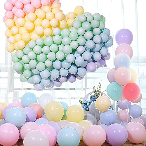 TOYXE Pastel Balloons 100 Pcs For Party Decorations Birthday Baby Shower Welcome Baby | Light Color Multi Shade Macron Latex Rubber Balloon - Image 5