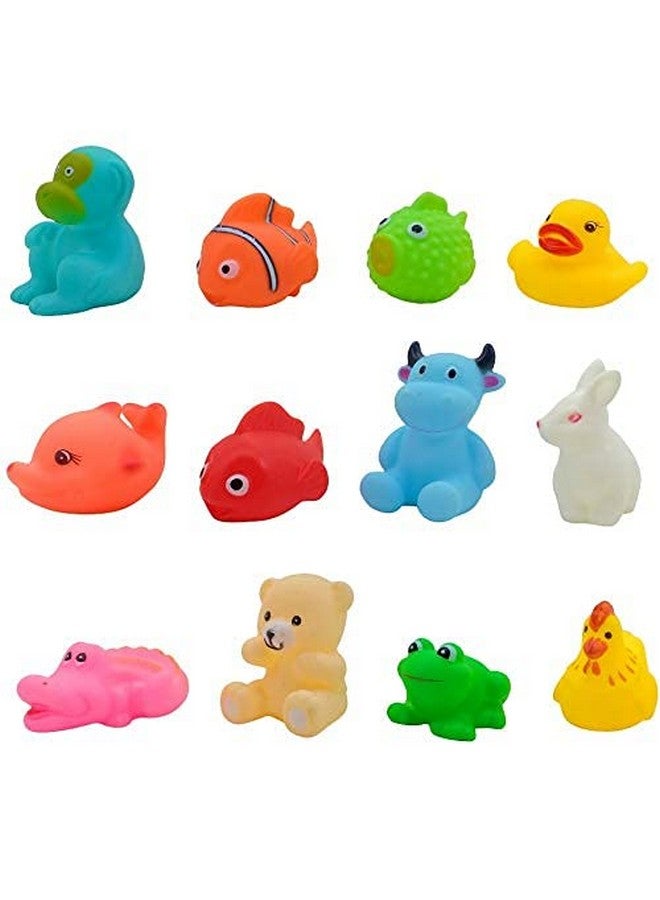Storio Rubber Colorful Floating Baby Toys Bath Aquatic Animals Chu Chu Toys For Newborn Babies, Kids, Assorted - Image 2