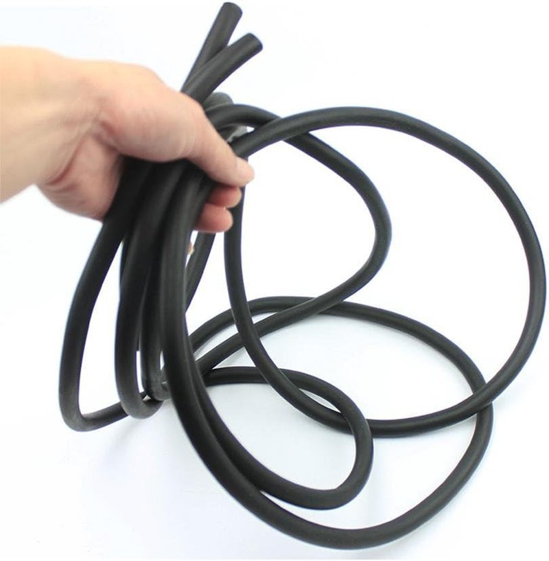 كلاراكو أنبوب مطاطي أسود من اللاتكس الطبيعي، مقاس 6 × 9 مم، مناسب لتمارين اللياقة البدنية والعضلات، مثالي للتمارين الرياضية الخارجية، مزود بجزء مطاطي قابل للتمدد سبع مرات، طوله 3 أمتار. - Image 4