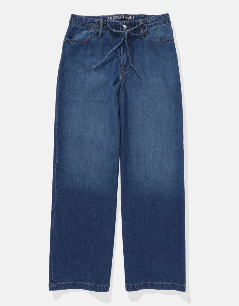 American Eagle  AE Strigid Low-Rise Ultra Wide-Leg Jean for Women | Best Price UAE