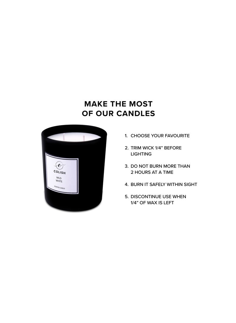 COLISH - Wild White Scented Candle 230gm - Image 1