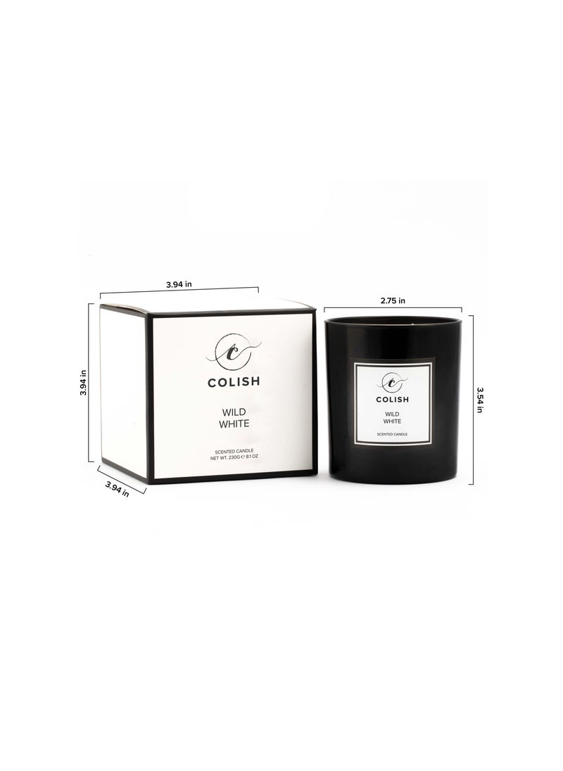 COLISH - Wild White Scented Candle 230gm - Image 1