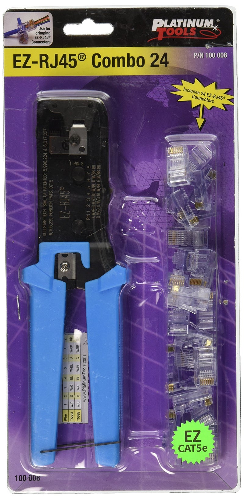Platinum Tools 100008 EZ-RJ45 Combo - 24. Clamshell. silver - Image 1