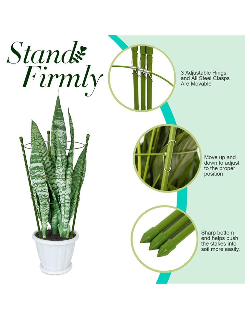 Excefore 2 Pack Plant Support Cage Rust Resistant Garden Plant Support Ring Plant Stake Plant Support for Tomato, Trellis, Climbing Plant, Flower  - Image 2