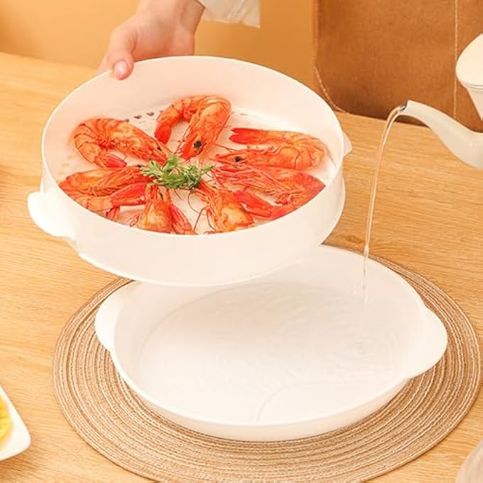 فرن ميكروويف بخاري متعدد الوظائف وعاء قابل للتكديس طباخ خضروات وأسماك لوجبة غداء شقة إعادة تسخين مطبخ خضروات طعام طهي منزلي تحضير الطعام - Image 4