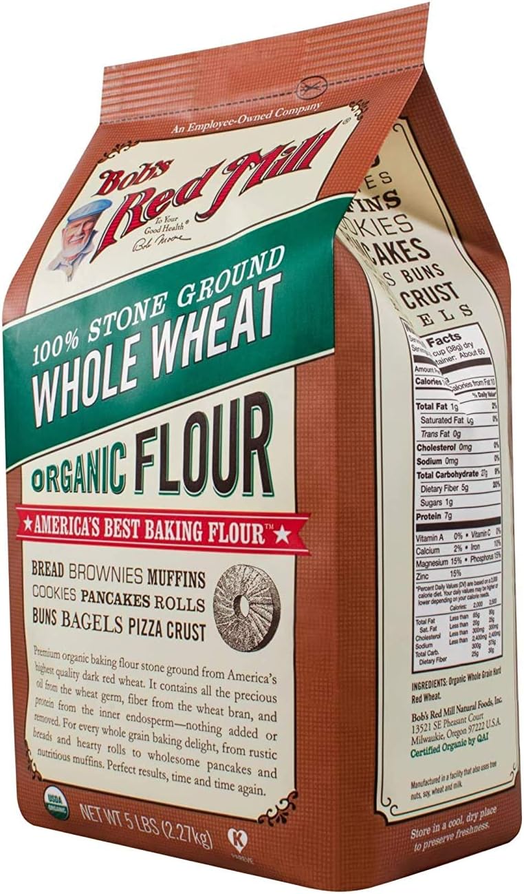 Bob's Red Mill دقيق القمح الكامل العضوي من بوب's ريد ميل - 5 رطل - Image 3