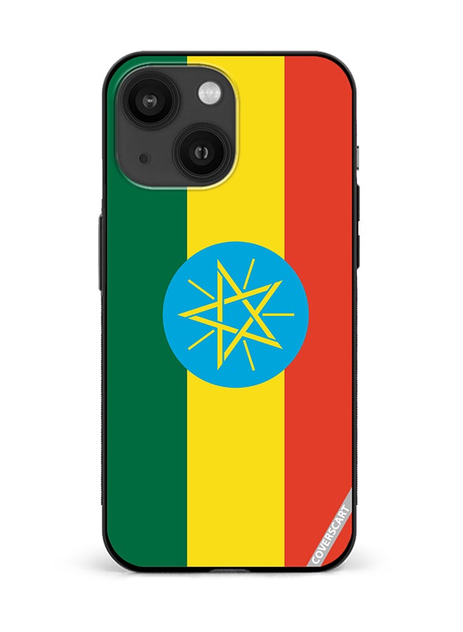 Protective Case Cover For Apple iPhone 13 Ethiopia Flag Design Multicolour