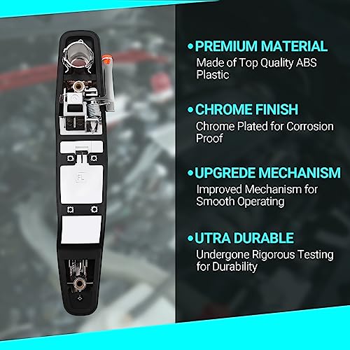 MNJWS Exterior Chrome Door Handle, Front Driver Side - Compatible with 2007-2013 Chevy Silverado Suburban Tahoe GMC Sierra Yukon Cadillac Escalade - Replace 20828258, 22738721, 25960525, 84053434 - Image 5