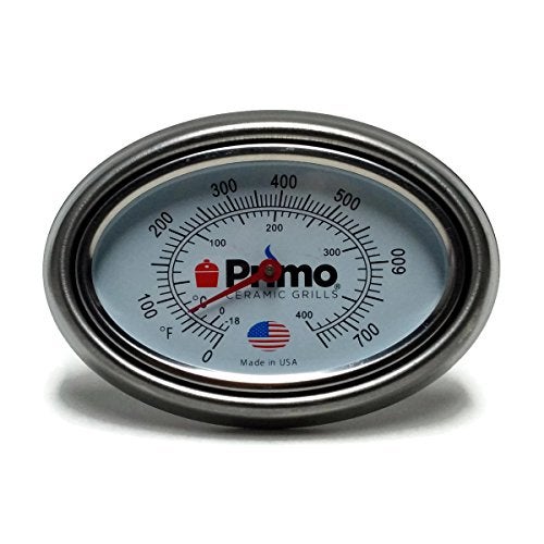 Primo Grill Thermometer and Bezel Combo for Primo Ceramic Grills  Now 200 Larger and Ability to Calibrate