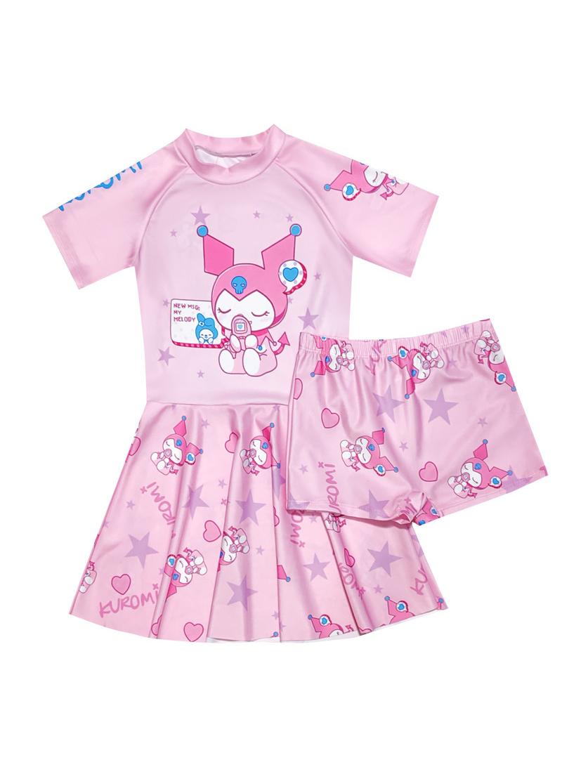 Y&D Kuromi Swimsuits for Girls Swimwear Cartoon Beach Bathing Suit with Swimming - Image 1