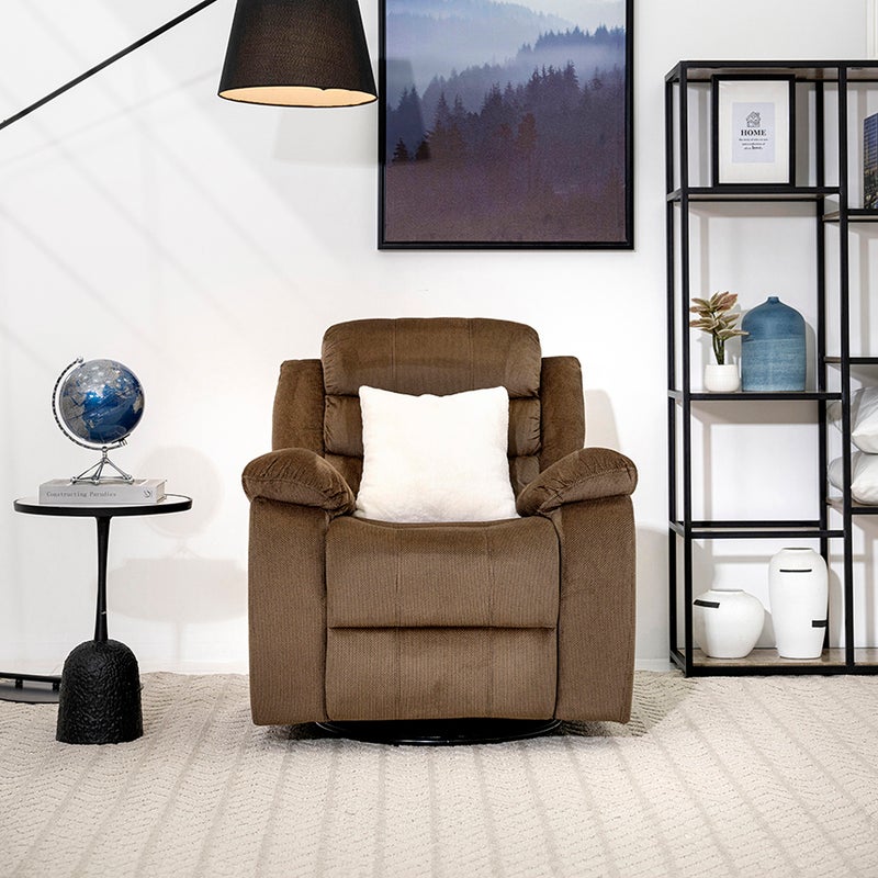 ROYAL FURNITURE Hobart Single Recliner - Brown