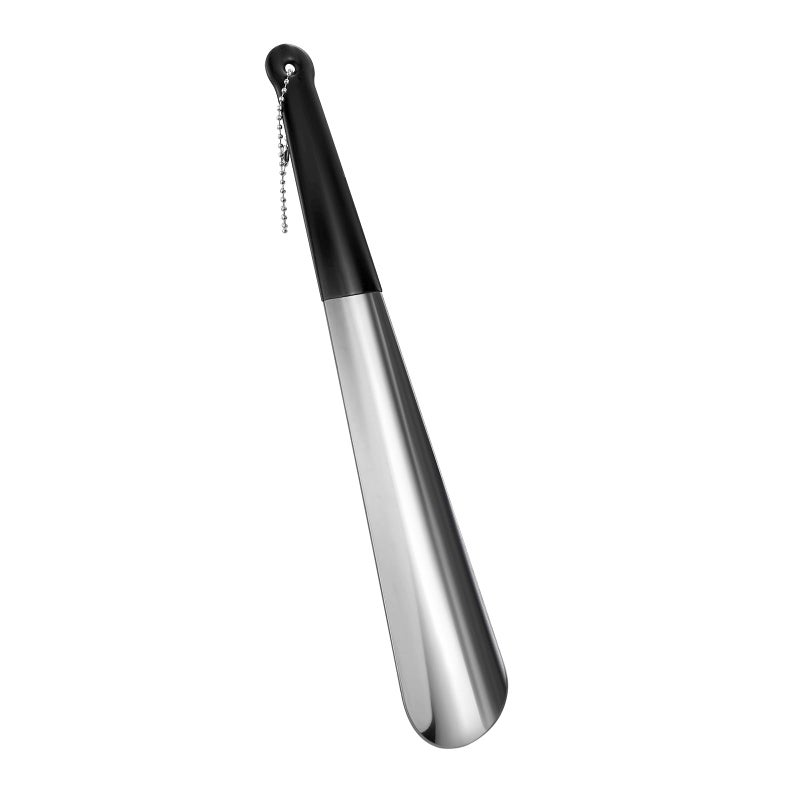 Harniruco Metal Shoe Horn 12 Inch Portable Quality Stainless Steel Shoehorn with Rubber Grip Fashion Shoe Spoon Helper for Travel Home Use - Image 1