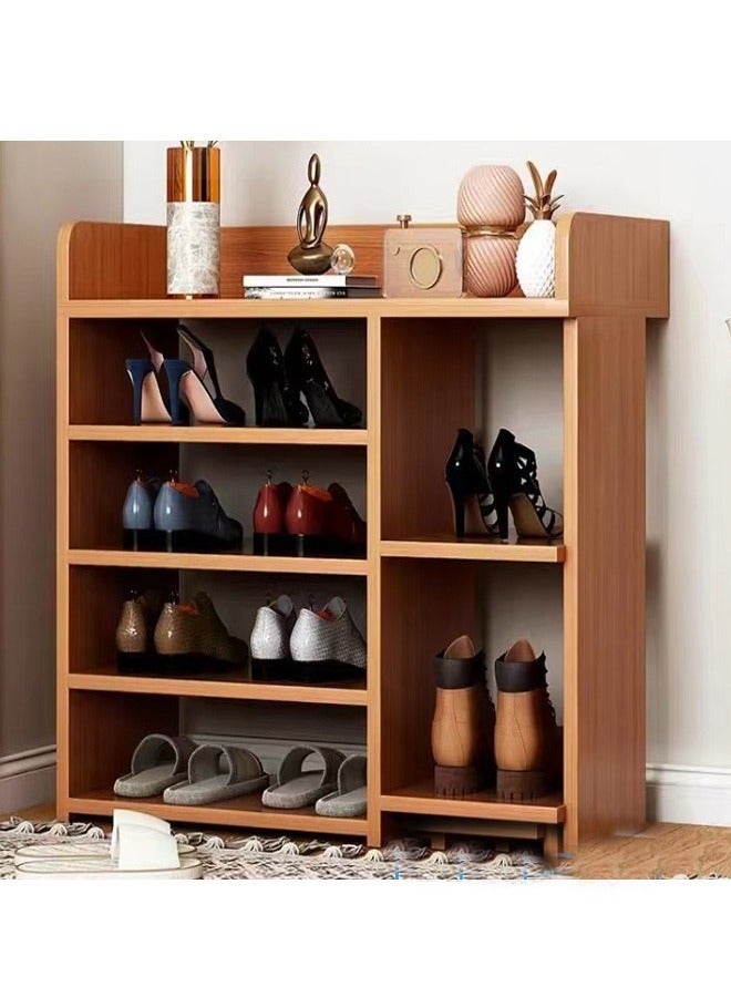 Multi-Tier Wooden Shoe Rack Organizer for Entryway Hallway Storage Furniture Brown 63 x 20 x 60 cm