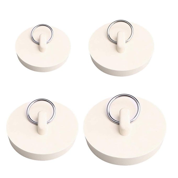 4 PCS BATH PLUGSSINK PLUG RUBBER DRAIN STOPPER KITCHEN SINK PLUG WITH HANGING RING FOR BATHTUBBATHROOM 4 SIZES