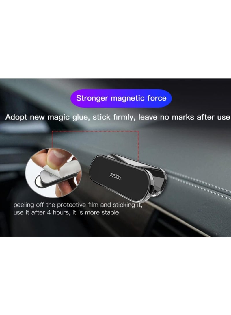 YESIDO C82 Universal Car Phone Holder – 360° Rotation, Strong Grip Dashboard & Windshield Mount – Black - Image 2