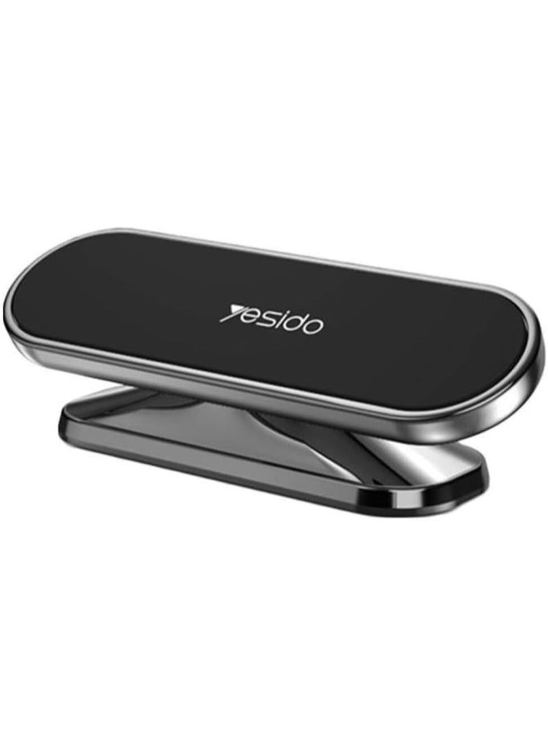 YESIDO C82 Universal Car Phone Holder – 360° Rotation, Strong Grip Dashboard & Windshield Mount – Black - Image 1