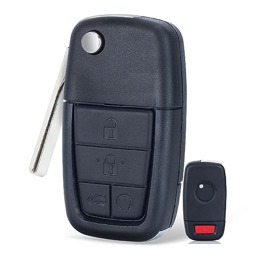 Keyecu Replacement Shell Folding Remote Key Case Fob 5 Button for Pontiac G8 2008-2009 - Image 1