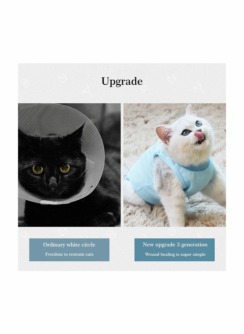 Cat Professional Recovery Suit for After Surgery Abdominal Wounds or Skin Diseases, Prevent Pets Licking Wounds, E-Collars and Cones Alternative, Pajama