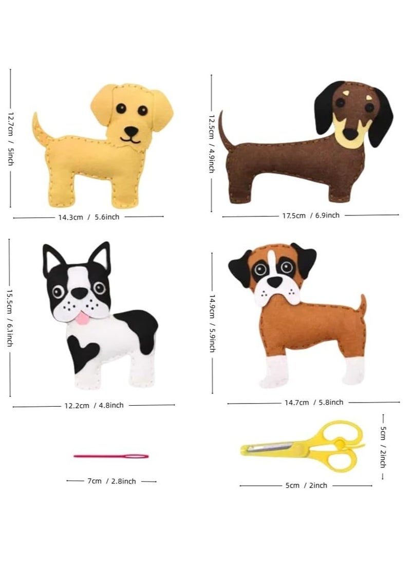 Kids Handmade Animal Sewing Kit - Puppy Doll Craft Kit DIY Sewing Set, Felt Plush Fun Stuffed Animal for Kids Ages 8-12, Suitable for Boys and Girls, Good for Beginners Educational Arts Crafts Sewing Creative Gift - Image 5