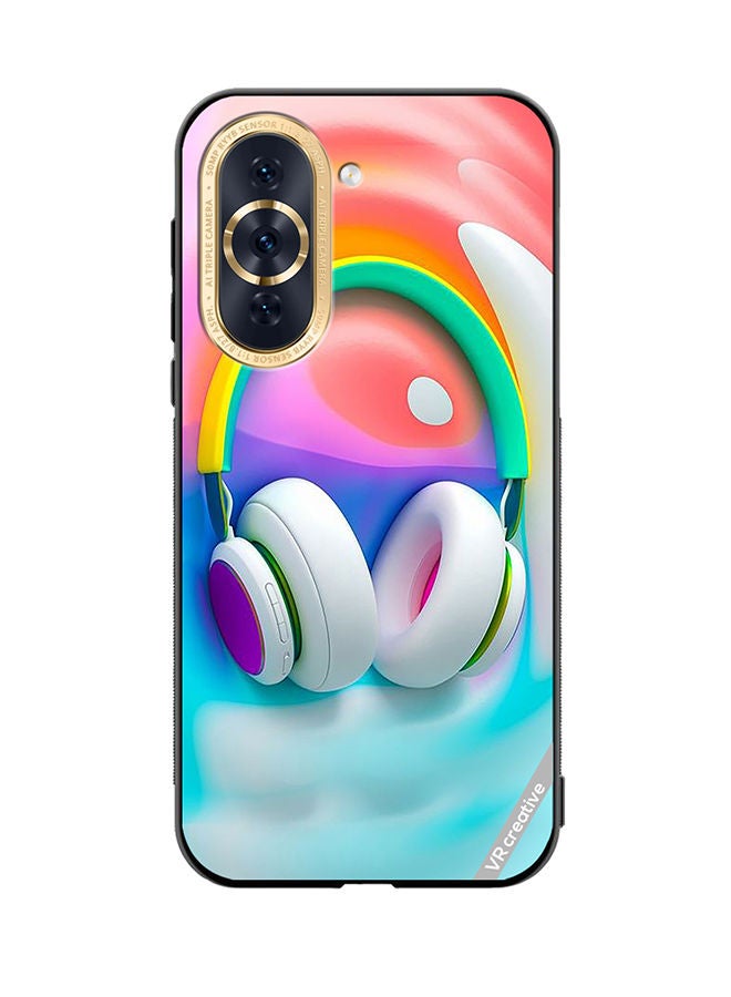VR CREATIVE Protective Case Cover For Huawei Nova 10 Music Headphones Design Multicolour - Image 1