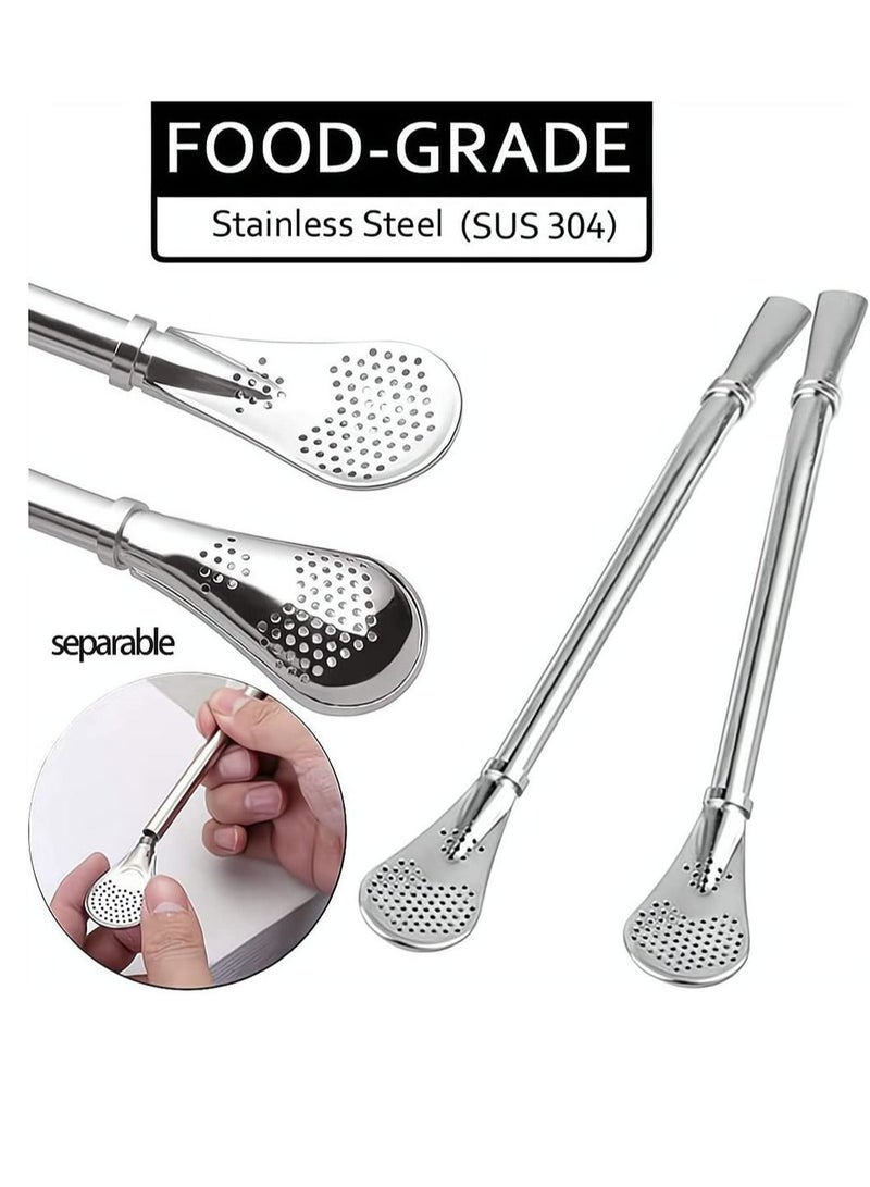 نيبمينينت كوب شاي يربا ميت 230 مل وردي اللون من الفولاذ المقاوم للصدأ مزدوج الجدران سهل الغسل عازل منزلي القرع المتة لشرب أوراق الشجر السائبة مع قش بومبيلا - Image 2