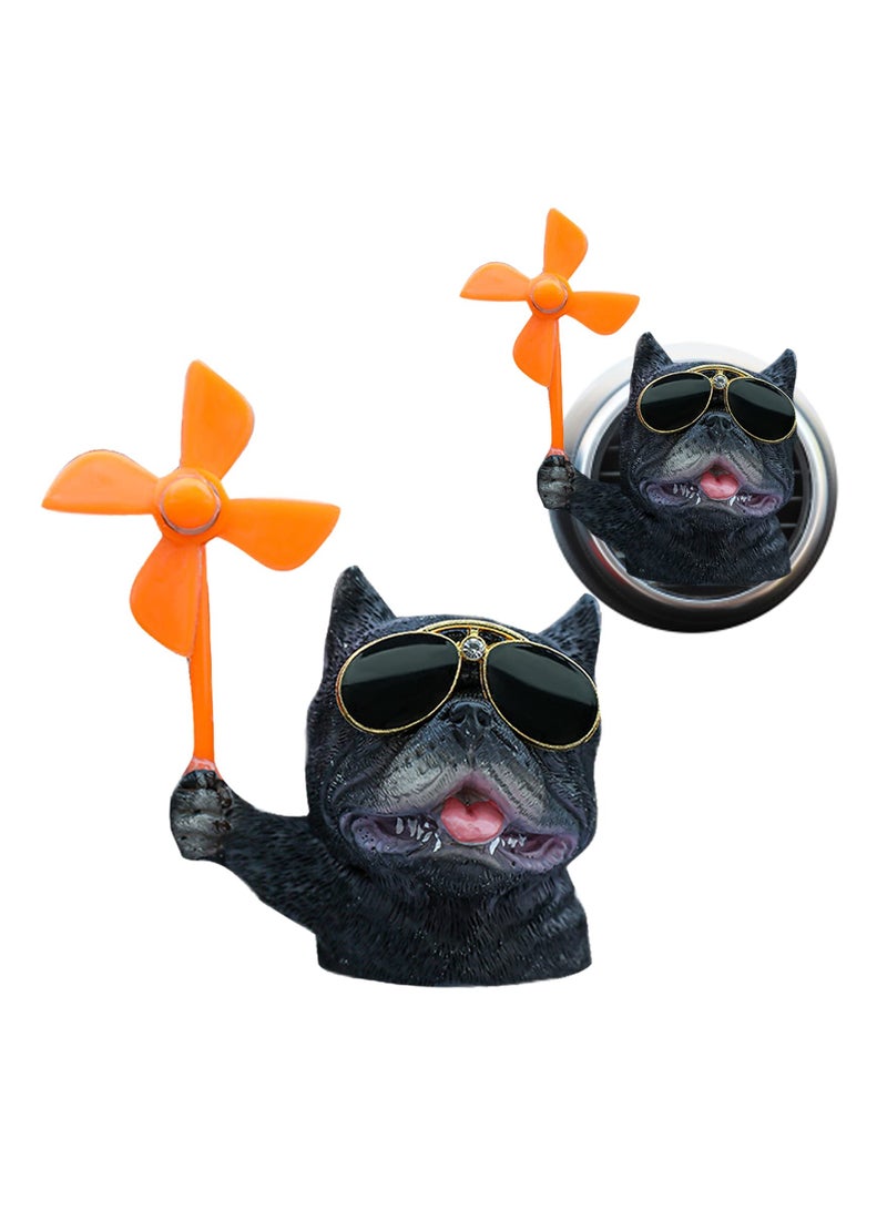 SOLARAE Car Ornaments, Cool Dog Car Dashboard Decorations Car Air Conditioner Vent Decorations Car Interior Accessories - Image 4