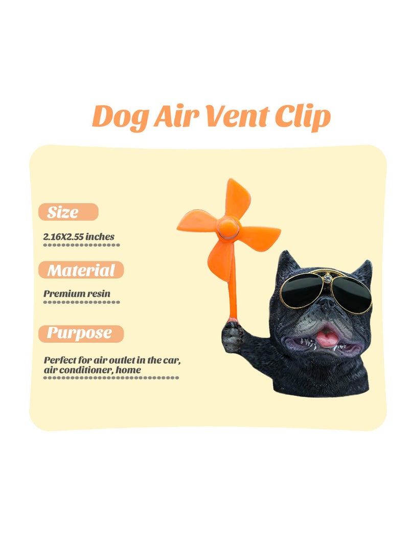 SOLARAE Car Ornaments, Cool Dog Car Dashboard Decorations Car Air Conditioner Vent Decorations Car Interior Accessories - Image 3