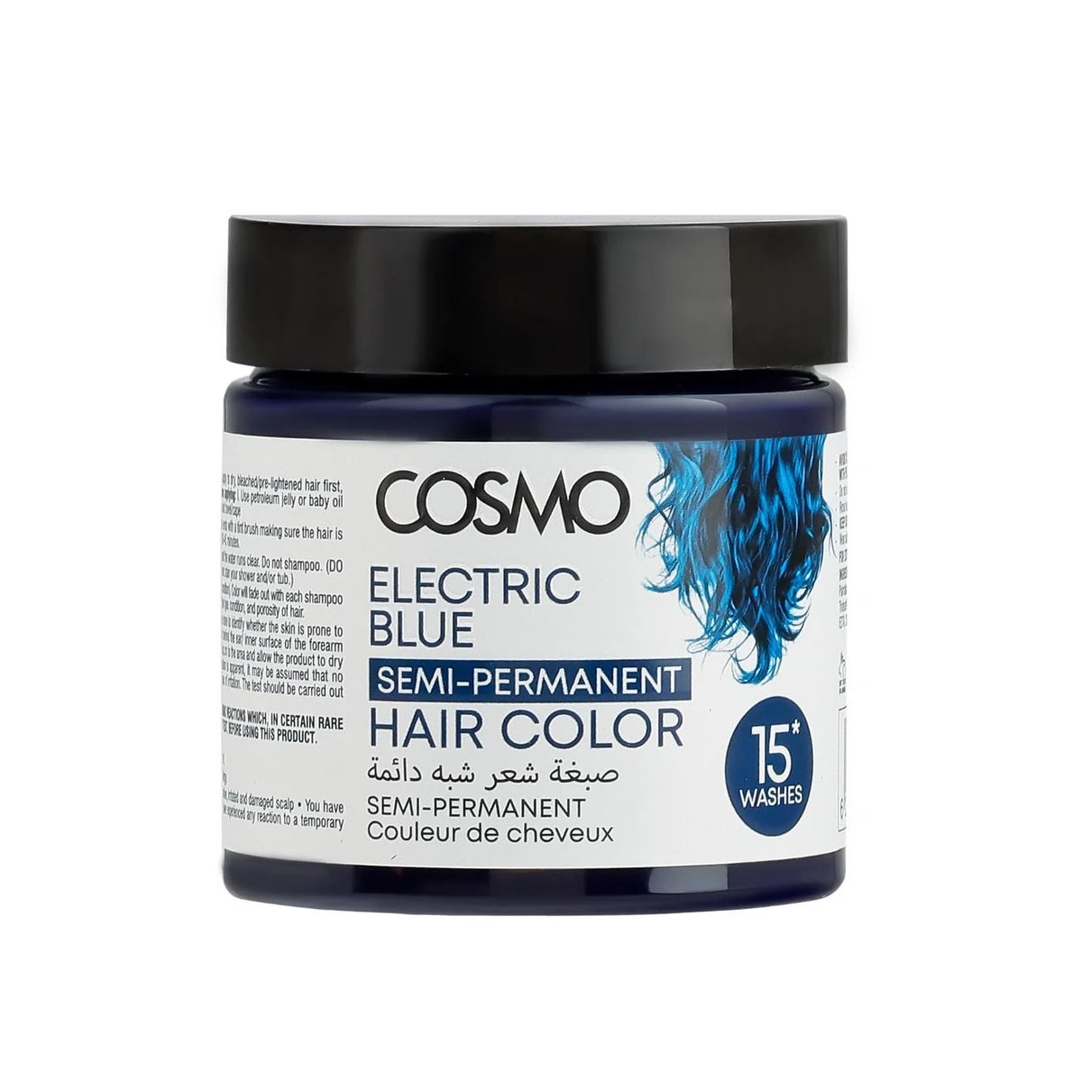 COSMO COSMO Electric Blue- 120g, Semi-Permanent Hair Color – Ammonia ...