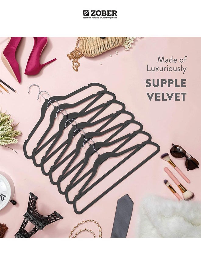 ZOBER Nonslip Velvet Hangers Shirt Hangers Ultrathin Space-Saving  - Image 4