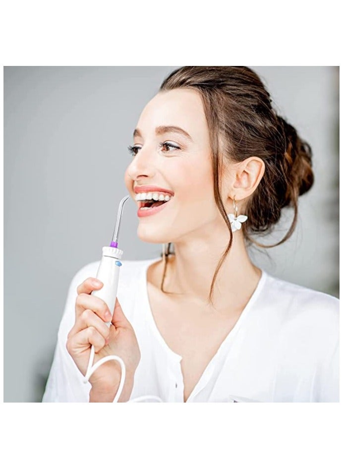 KASTWAVE Oral Hygiene Accessories Standard Water Hose Plastic Handle with Water Flosser Replacement Jet Tip Compatible with Waterpik Oral Irrigator WP-100 WP-300 WP-660 WP-900 (2Pcs)  - Image 3