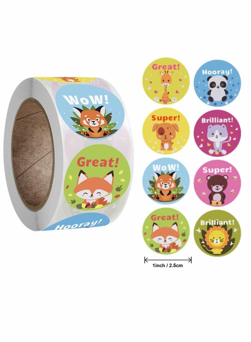 KASTWAVE Reward Stickers for Teachers, KASTWAVE 1000pcs Teacher Motivational Stickers for Kids,deal Stickers for Kids Behavior incentives1 Inch,Cute Animal Stickers,... - Image 5