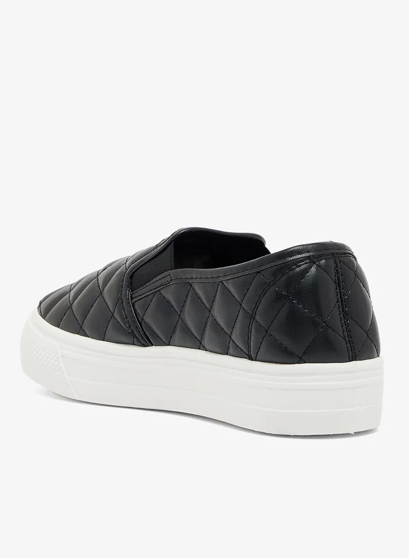 Ginger Quilted Platform Slip On Flat