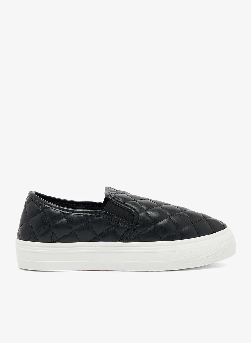 Ginger Quilted Platform Slip On Flat