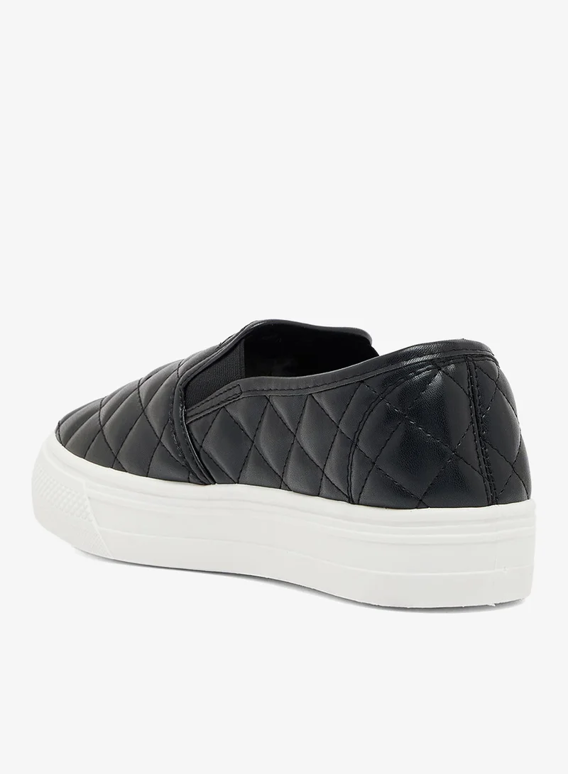 Ginger Quilted Platform Slip On Flat