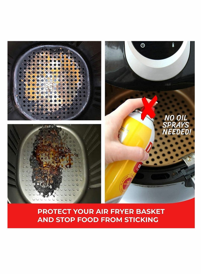 Reusable Air Fryer Liners – 8.5-Inch Square, Food-Grade Silicone | Non-Stick Silicone Mats, Air Fryer Accessories For COSORI, INSTANT VORTEX, NUWAVE, POWER XL, AND MORE (8.5”)