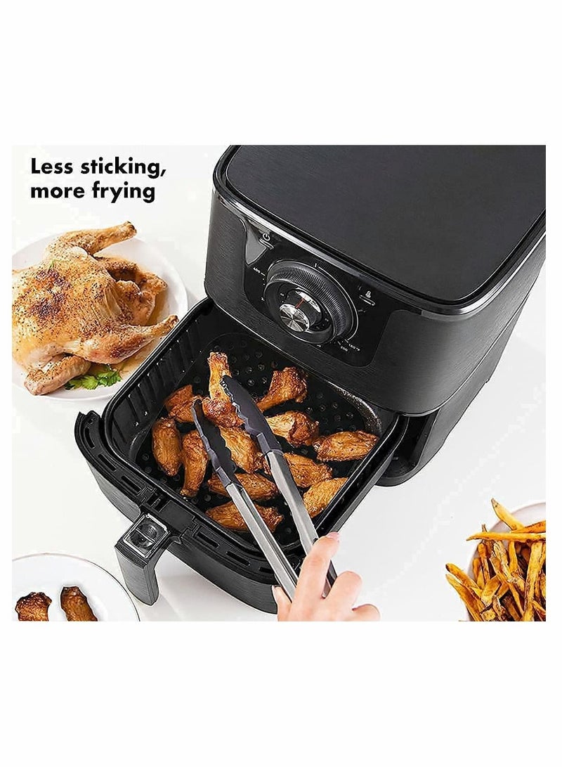 Reusable Air Fryer Liners – 8.5-Inch Square, Food-Grade Silicone | Non-Stick Silicone Mats, Air Fryer Accessories For COSORI, INSTANT VORTEX, NUWAVE, POWER XL, AND MORE (8.5”)