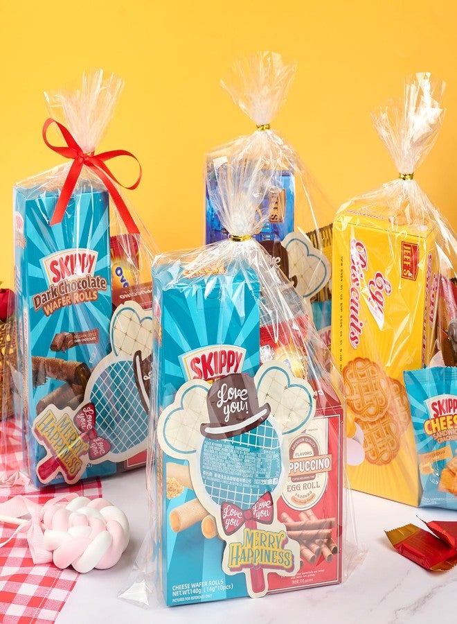 Ohuimrt 100 PCS Cellophane Treat Bags, 10 x 14 Inches Clear Plastic Goodie Gift Bags with Ties for Party Favors, Candies, Cookies, Snacks - Image 5