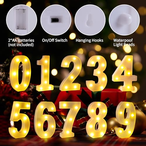 Funsky Marquee Numbers 1st First Birthday Decorations for Girls Boys,One Year Old Birthday Decorations Centerpieces Table,Light Up Numbers 1 Sign Led for Party Backdrop Wall Decor for Wedding Anniversary - Image 3