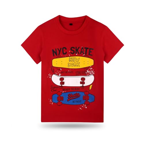 T2F Boy's Cotton Printed Regular Fit T-Shirt (Pack 0f 5) - Image 3