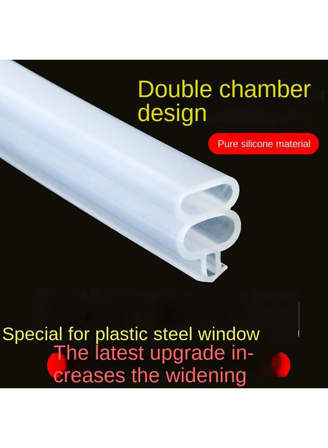 Bluejw Plastic Steel Window Sealing Strip Upgraded Silicone Strip Waterproof Anti-freeze Anti-leakage Wind Anti-collision Dustproof Sound Insulation Thermal Strip - Image 2