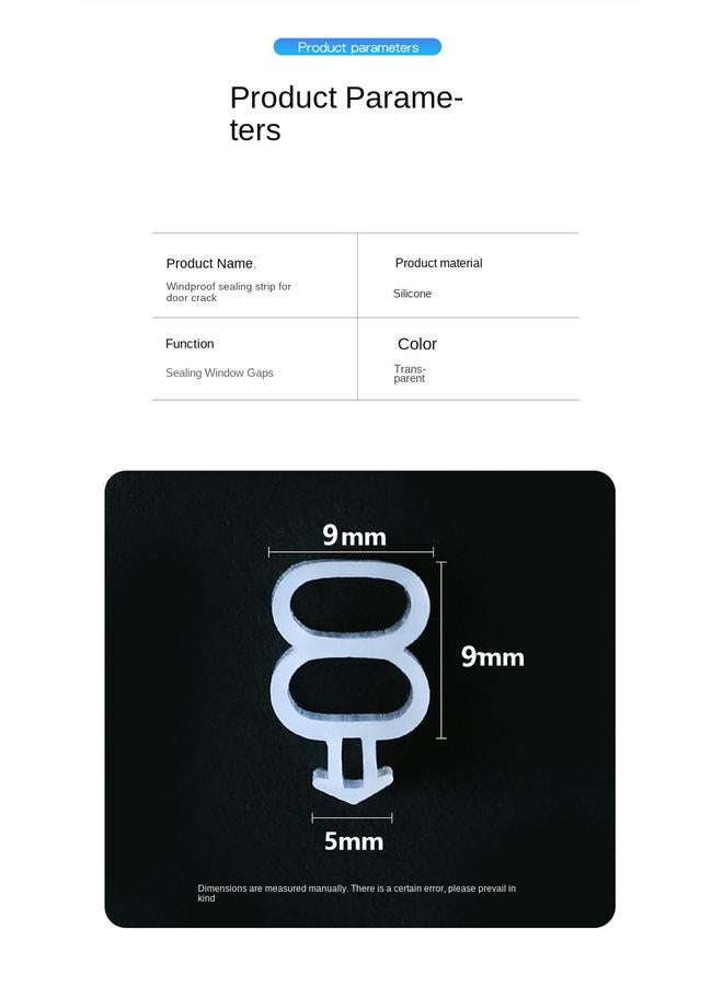 Bluejw Plastic Steel Window Sealing Strip Upgraded Silicone Strip Waterproof Anti-freeze Anti-leakage Wind Anti-collision Dustproof Sound Insulation Thermal Strip - Image 4