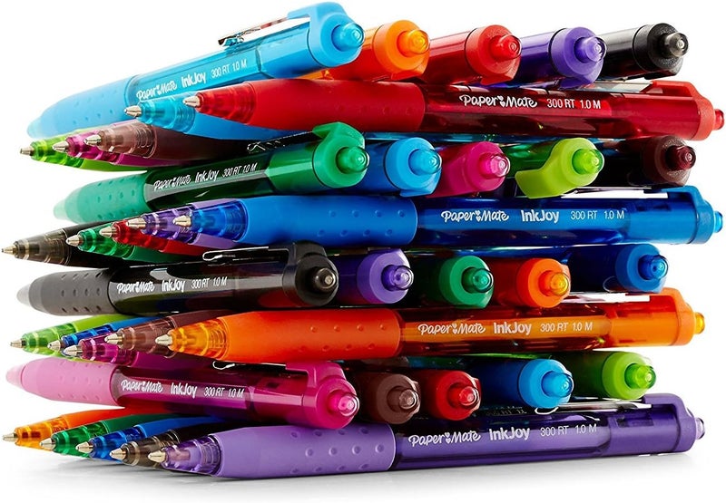 Paper Mate InkJoy 300RT Retractable Ballpoint Pens, Medium Point, Blue, 12-Count - Image 5