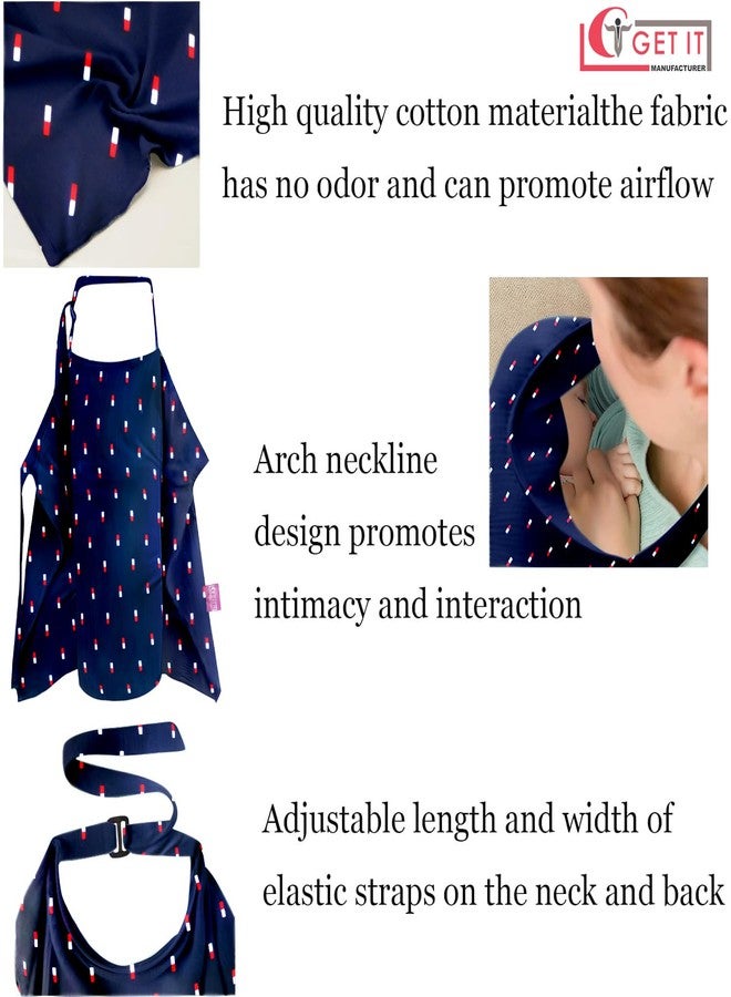 GET IT Breastfeeding Cover Premium Multi Usage Baby Nursing Cover Apron Model for New Born Adjustable Strap Easy Use in Travel - Image 3