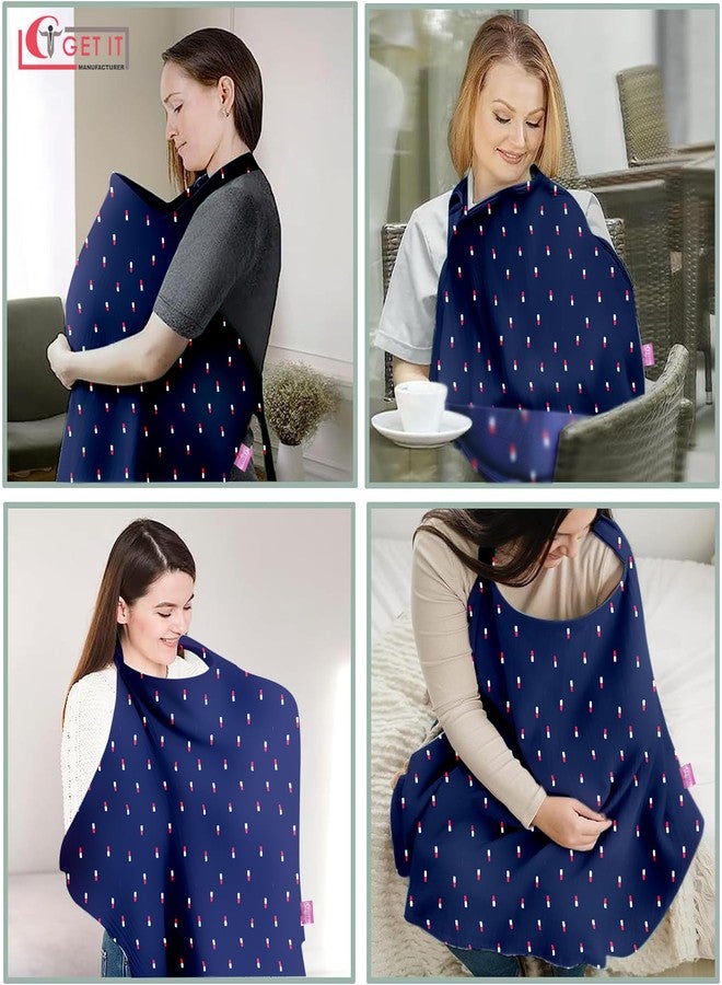 GET IT Breastfeeding Cover Premium Multi Usage Baby Nursing Cover Apron Model for New Born Adjustable Strap Easy Use in Travel - Image 5