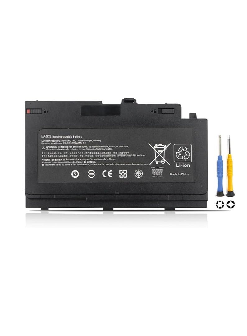 Terabyte Replacement AA06XL Laptop Battery for HP ZBook 17 G4 Mobile Workstation 17.3-Inch Series i7-7820HQ i7-7700HQ HSTNN-DB7L 852527-221 852527-222 852527-241 852527-242 852527-242 8 52711 -850 AA06XL - Image 1