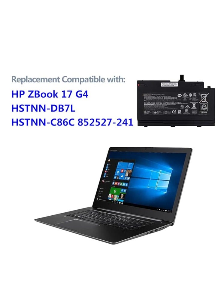 Terabyte Replacement AA06XL Laptop Battery for HP ZBook 17 G4 Mobile Workstation 17.3-Inch Series i7-7820HQ i7-7700HQ HSTNN-DB7L 852527-221 852527-222 852527-241 852527-242 852527-242 8 52711 -850 AA06XL - Image 4