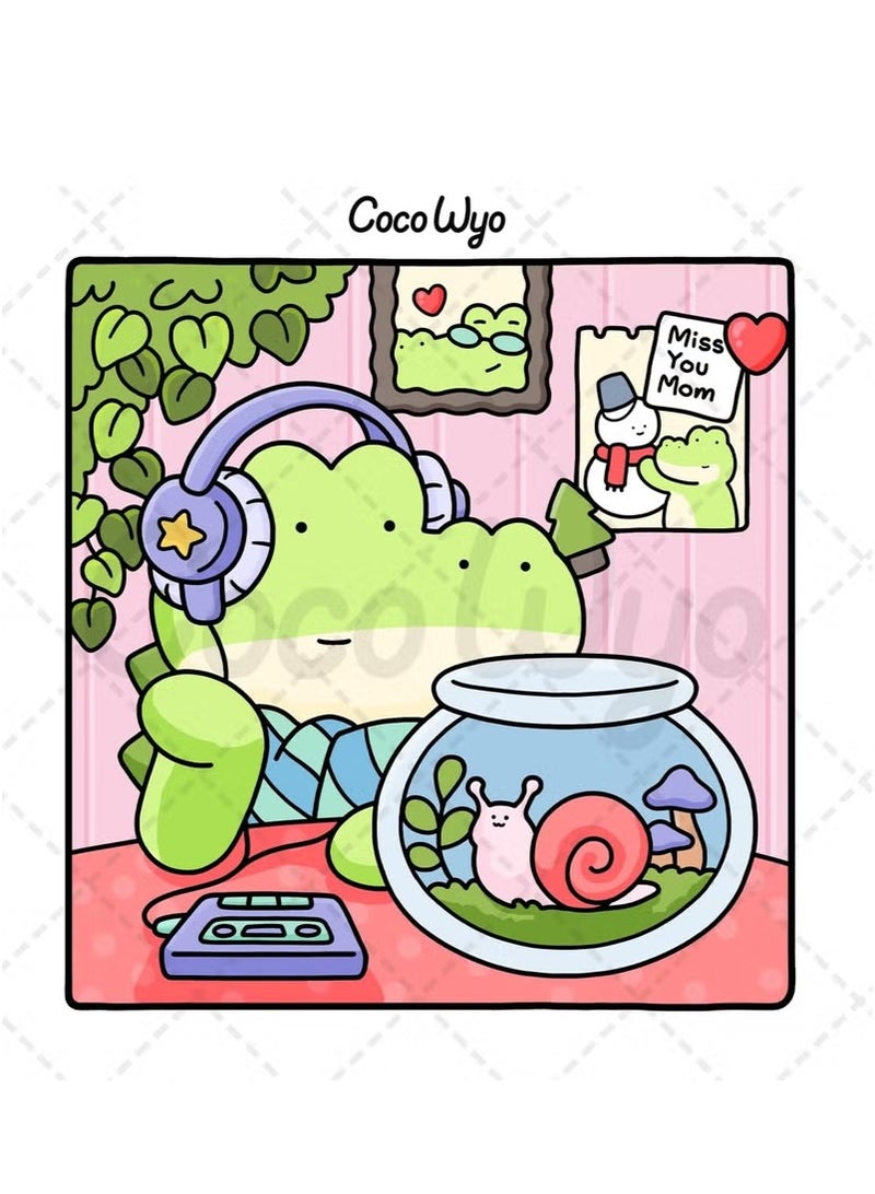 فوز اليوم Comfy Days: Stress Relief Coloring Book for Adults  Teens - Cute Animal Characters in Cozy Hygge Scenes, Mindfulness Art Therapy for Relaxation  Anti-Anxiety (Cozy Spaces Series) - Image 2